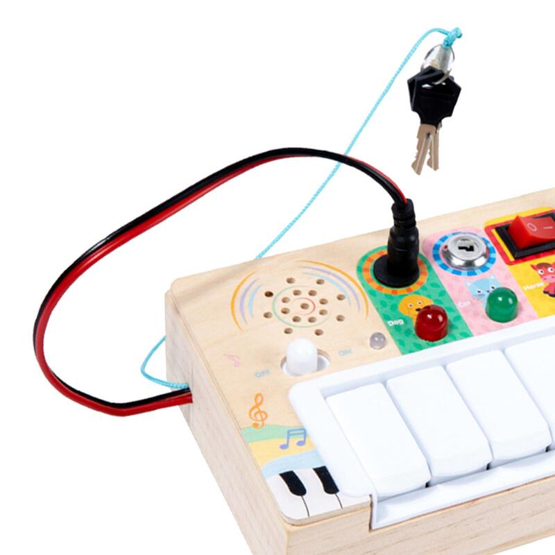 Busy Board Piano Switch Lights Learning Skill Toy gioco di cognizione giocattolo Montessori