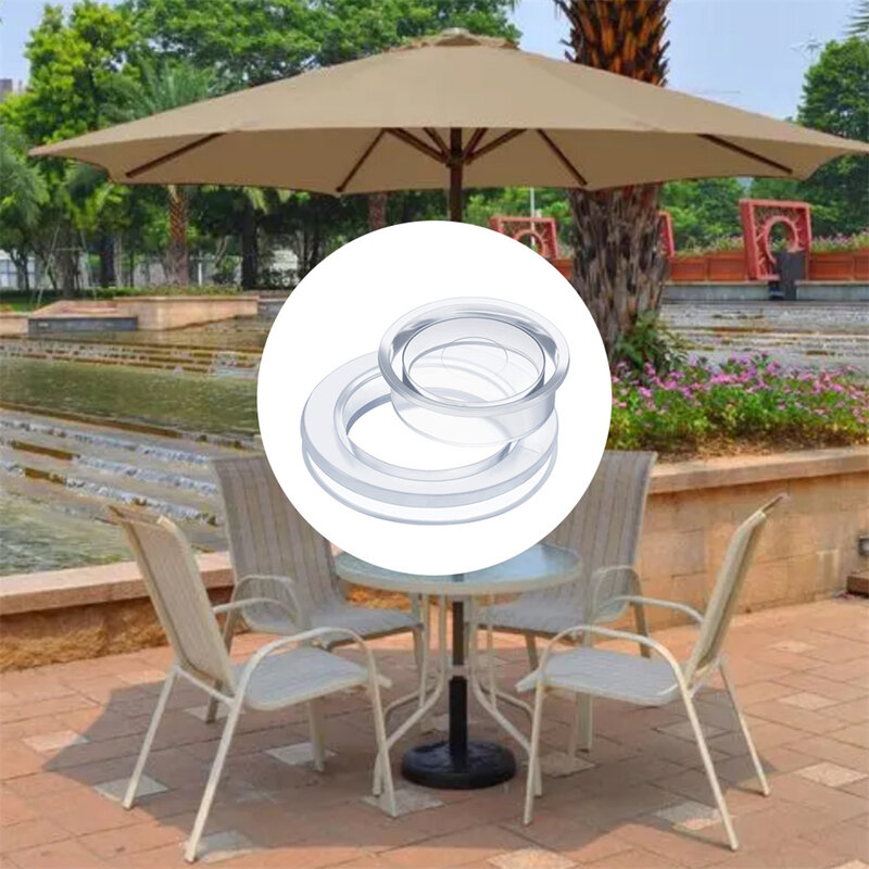 파티오 테이블 우산 구멍 링 실리콘 투명 우산 플러그, 긁힘 방지 비치 캡 커버, 홀 링 플러그 야외