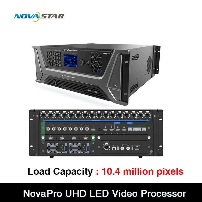 Novastar-procesador de vídeo LED NovaPro UHD, 10,4 millones de píxeles de capacidad, compatible con HDMI2.0 , HDMI1.3 , 12G-SDI , DP1.2
