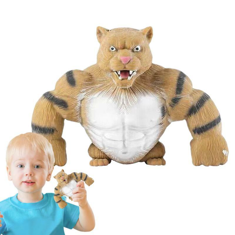 Sensory Tiger Toys For Relieving Stress Toy For Children Adults Animal Toy Gifts For Birthday Office Decor Stretch Tiger Toy