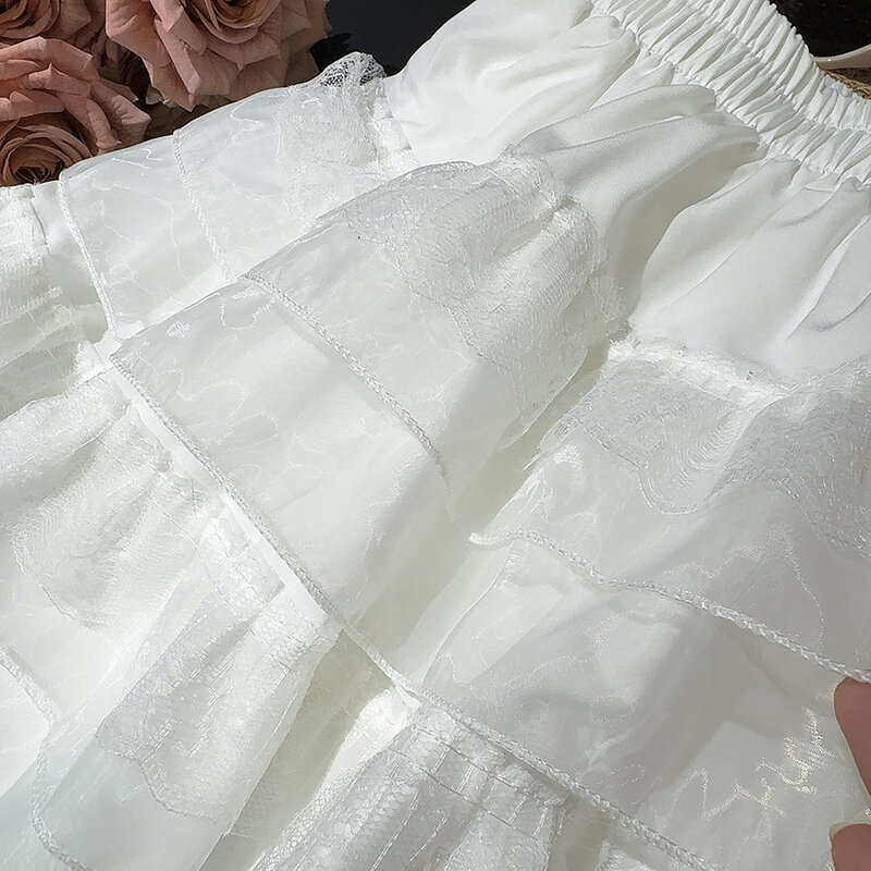 Юбка женская однотонная с высокой талией, милая элегантная эластичная винтажная уличная мини-юбка, лето