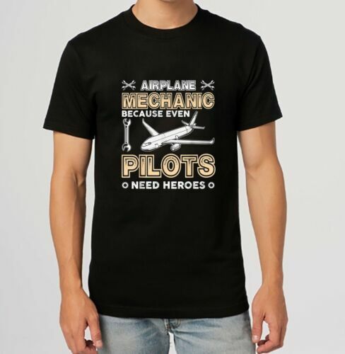Aviação Mecânico T-Shirt, Técnico Aeronave, Avião Mecânico, S-3XL