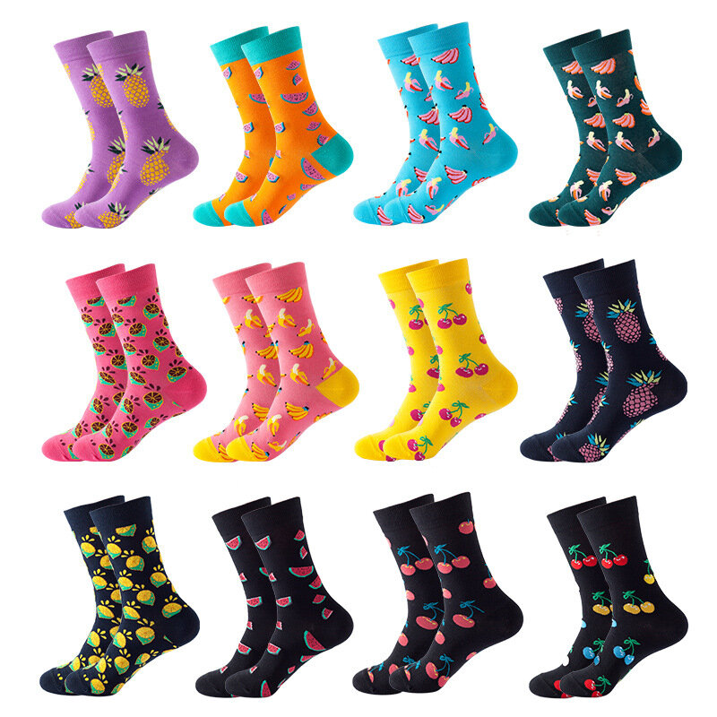 5 pares de combinação meias masculinas e femininas primavera e outono mid-tube meias ins par tendência meias femininas meias de basquete
