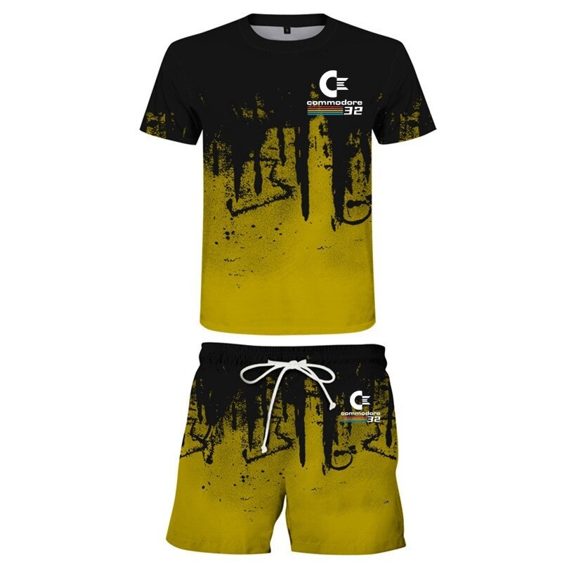 メンズ3DインクジェットTシャツ,カジュアルスポーツスーツ,ショートパンツ,半袖Tシャツ,爆発トレンド,New, 2022