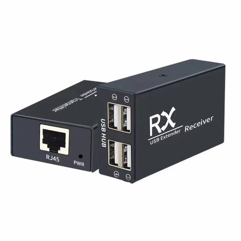 120M USB Extender 4 Port USB2.0 Hub Extender Lebih dari RJ45 Ethernet USB UTP Extension Transmitter Receiver