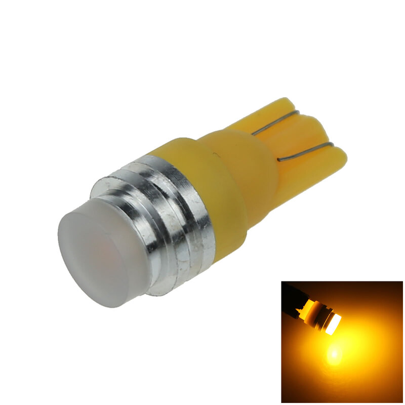 1x Желтый RV T10 W5W угсветильник лампа для чтения, мягкий свет, 1 излучатель COB SMD светодиодный 657 1250 1251 A131