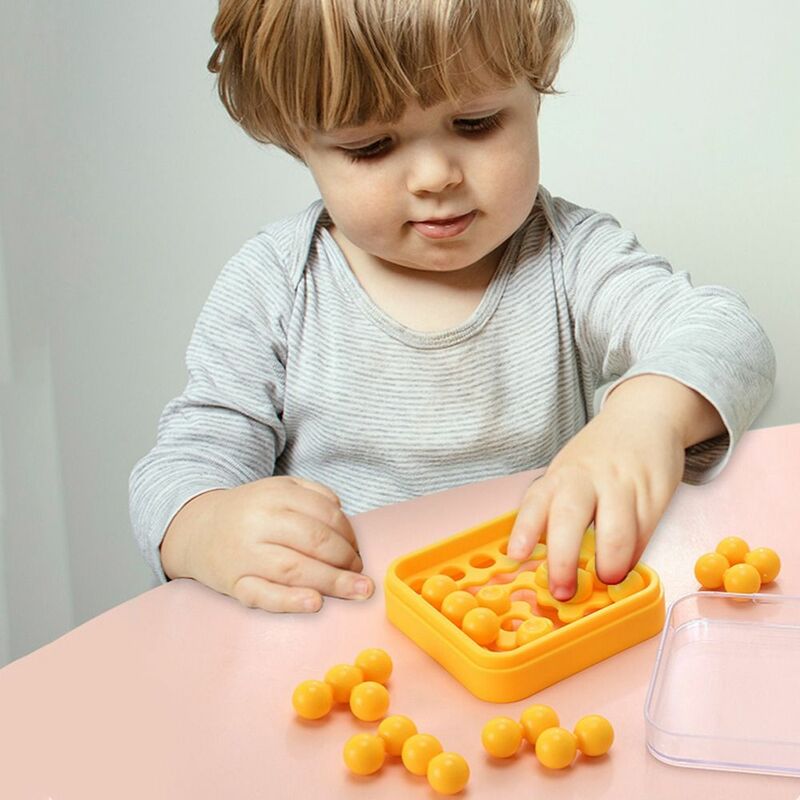 Classic Puzzle Plate IQ Games Focus Montessori Toys Children Puzzle Box Game Intelligence Magic Box Beads Board Game