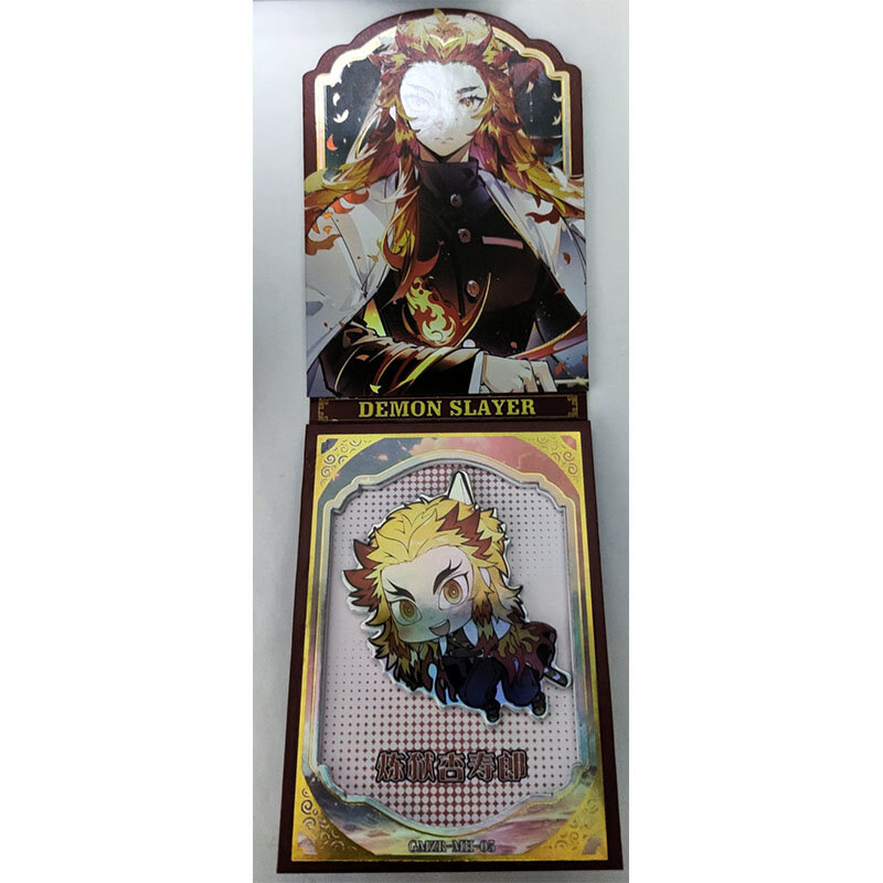 Anime Demon Slayer Rare MH Refraction Foil Kochou Shinobu Kanroji Mitsuri Toys para niños tarjetas coleccionables, regalo de cumpleaños