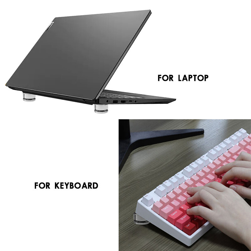 Jumpeak Keyboard dudukan Laptop portabel, Aksesori braket penyangga Tablet Notebook anti selip dapat disesuaikan bantalan kaki dipertinggi