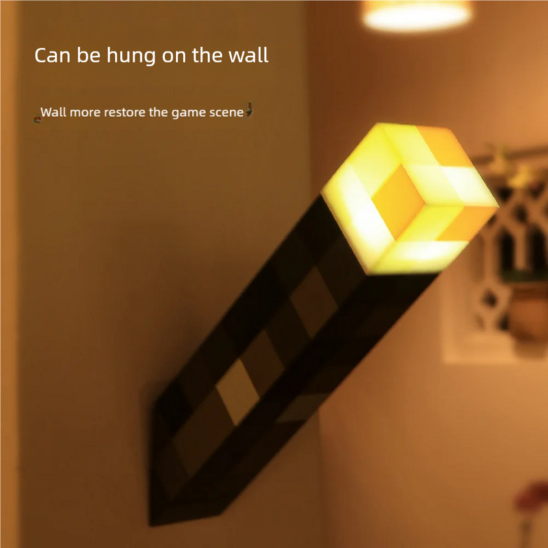 Torch torch light game around the night light children's toys decorative light-emitting model ornaments wall lamp voice-activate