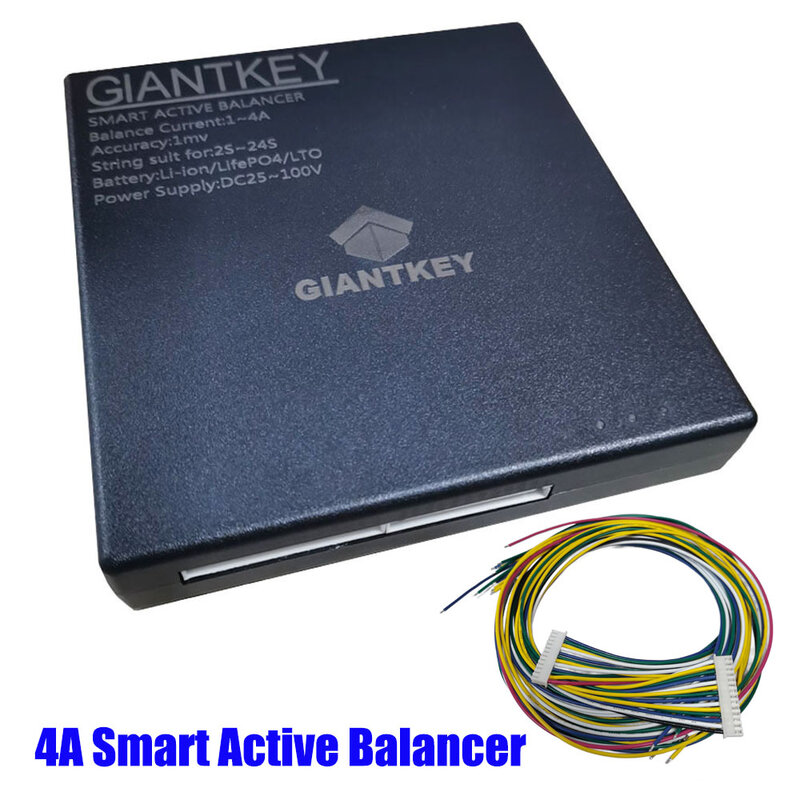 Giantkey keseimbangan aktif 4A 8A 10A 15A bms li-on Lifepo4 LTO 2S 4S 8S 10S 16S 20S 22S 24S Bluetooth APP Balancer Equalizer