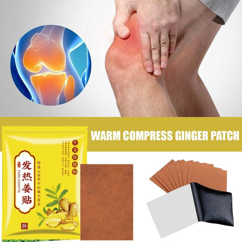 100 pezzi Ginger Paster pasta tradizionale cinese Ginger Foot Pad riscaldamento Ginger Patch medicina cinese Patch pasta muscolare