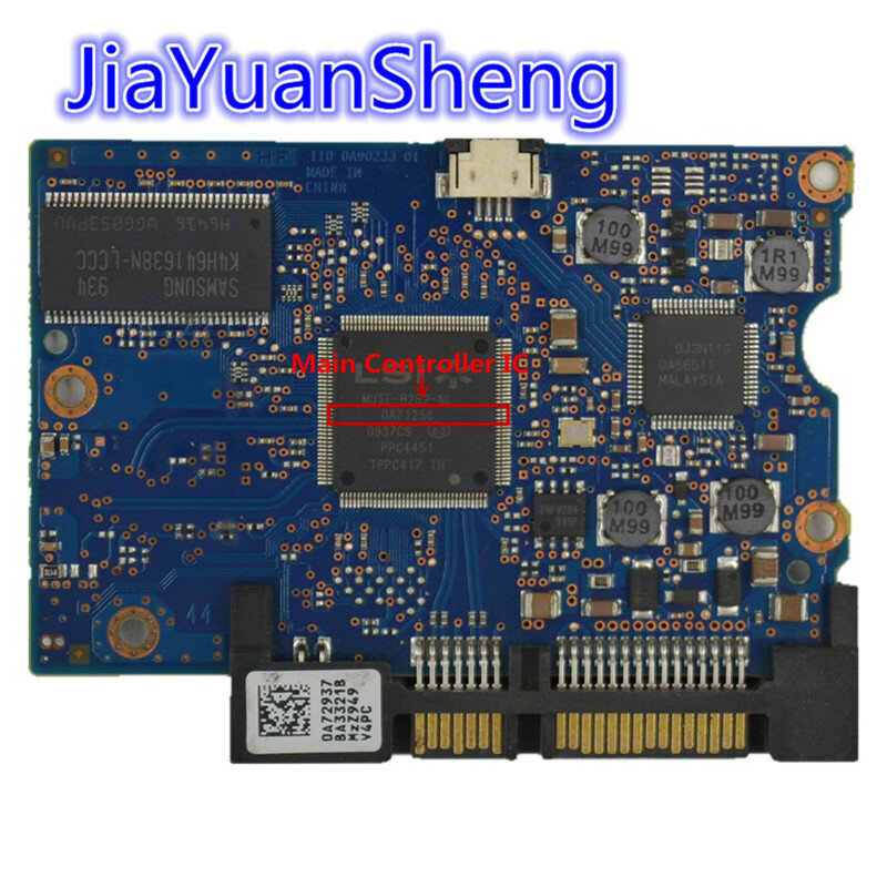 Placa de circuito de disco duro de escritorio Hitachi IBM, etiqueta blanca: 0A72947/controlador principal IC: 0A71261, 220 0A90233 01 110 0A90233 01