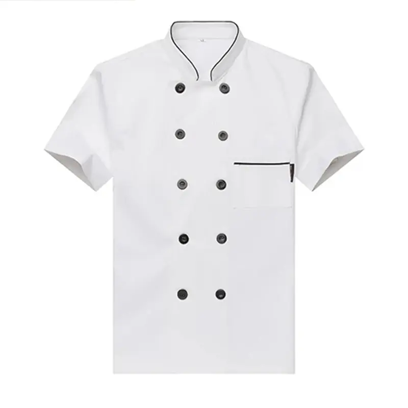 Western Hotel Chef-Kok Jas Foodservice Chef-Uniform Met Lange Mouwen En Dubbele Rij Knopen
