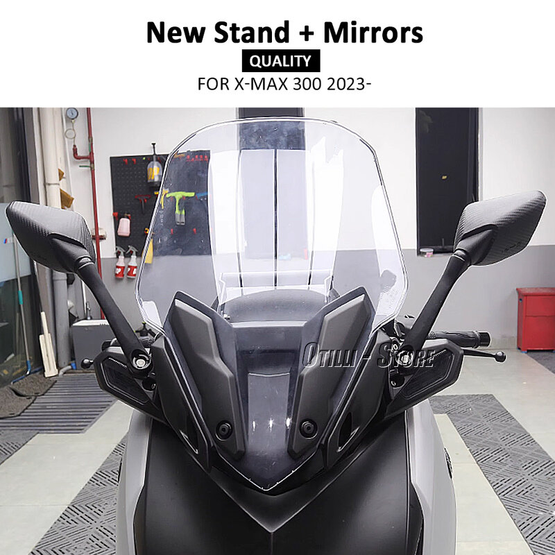 Motorcycle Stand GPS Bracket Mobile Phone Navigation Plate Holder Rear View Mirrors For YAMAHA X-MAX 300 XMAX 300 XMAX300 2023