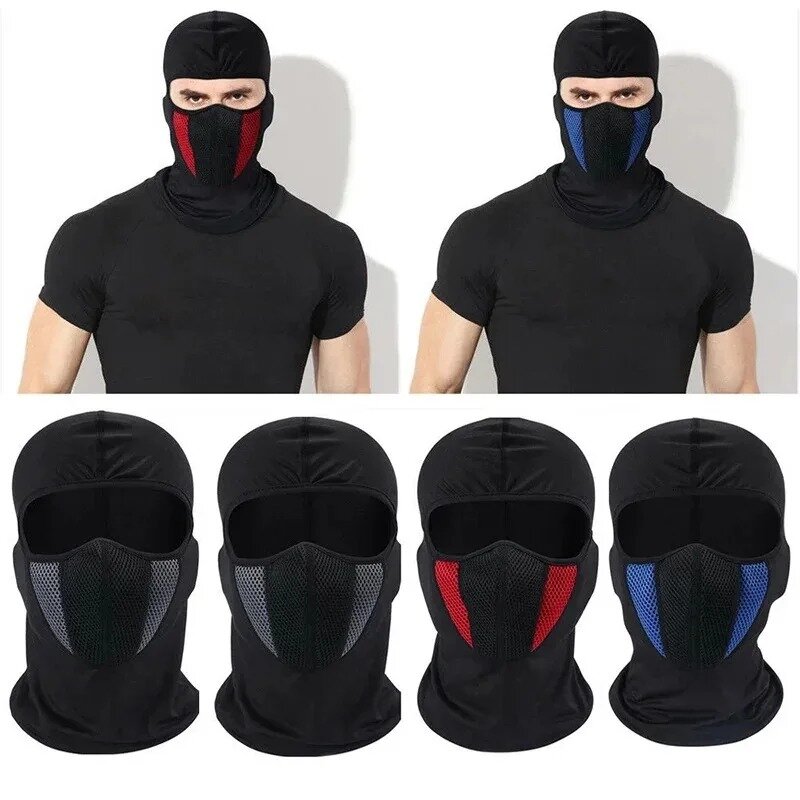 Breathable Full Face Mask Motorcycle Balaclava Riding Windproof Dustproof Cap Outdoor Sport Face Cover Men Headgear
