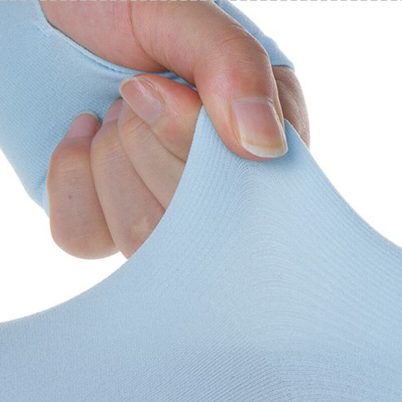 Longo algodão braço mangas para homens e mulheres, sem dedos, protetor solar UV, condução de bicicleta, atacado, 1 par