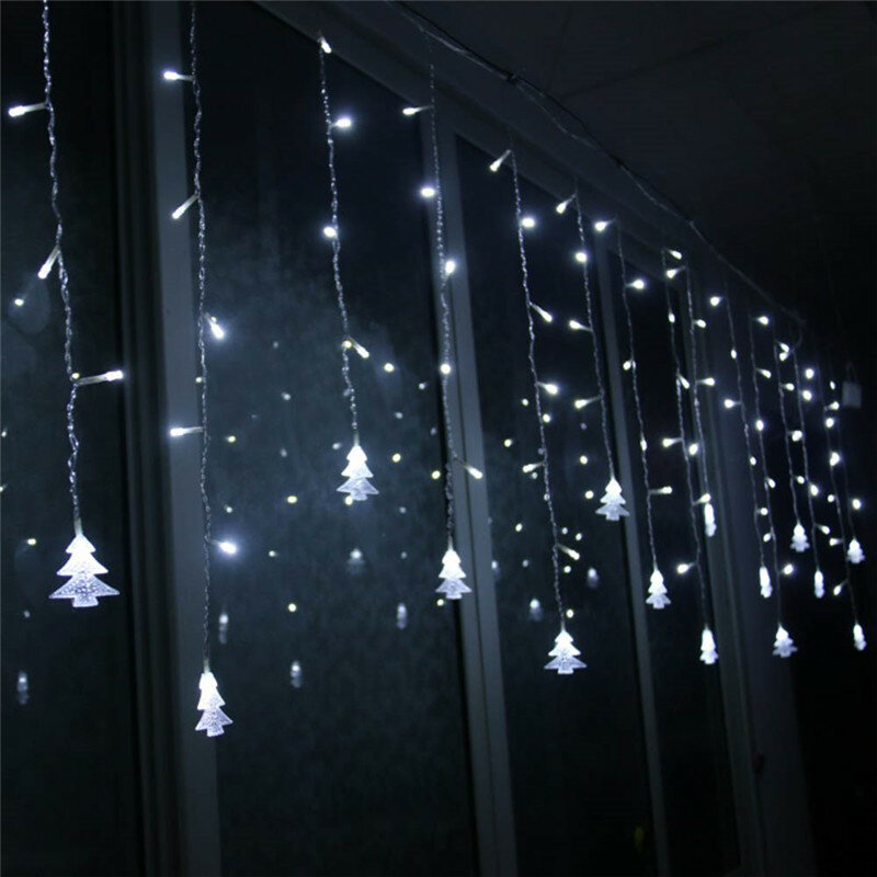 Guirxiété lumineuse LED dégradée de glaçons, arbre de Noël, fête de mariage, lumières dégradées, télécommande, extérieur, rideau, jardin, 5m