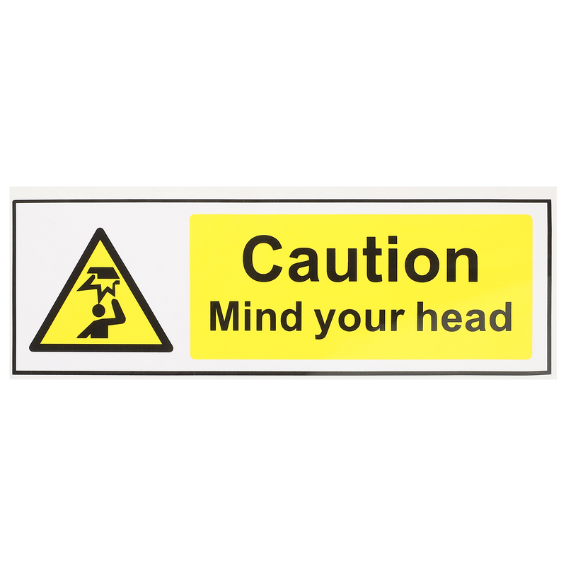 Будьте осторожны, наклейка на голову, самоклеящаяся наклейка, знаки низкого потолка, Pvc Mind