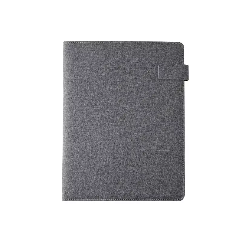 1pc Leather Multifunctional A4 Conference Folder Business Stationery Folder Contract File Folders Zippered Organizer Card Holder