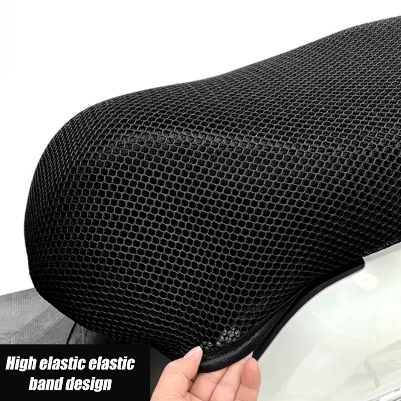 Almohadilla antideslizante de tela de malla 3D para asiento de motocicleta, cubierta de asiento de bicicleta eléctrica, fundas transpirables de verano, funda de red de cojín, nuevo
