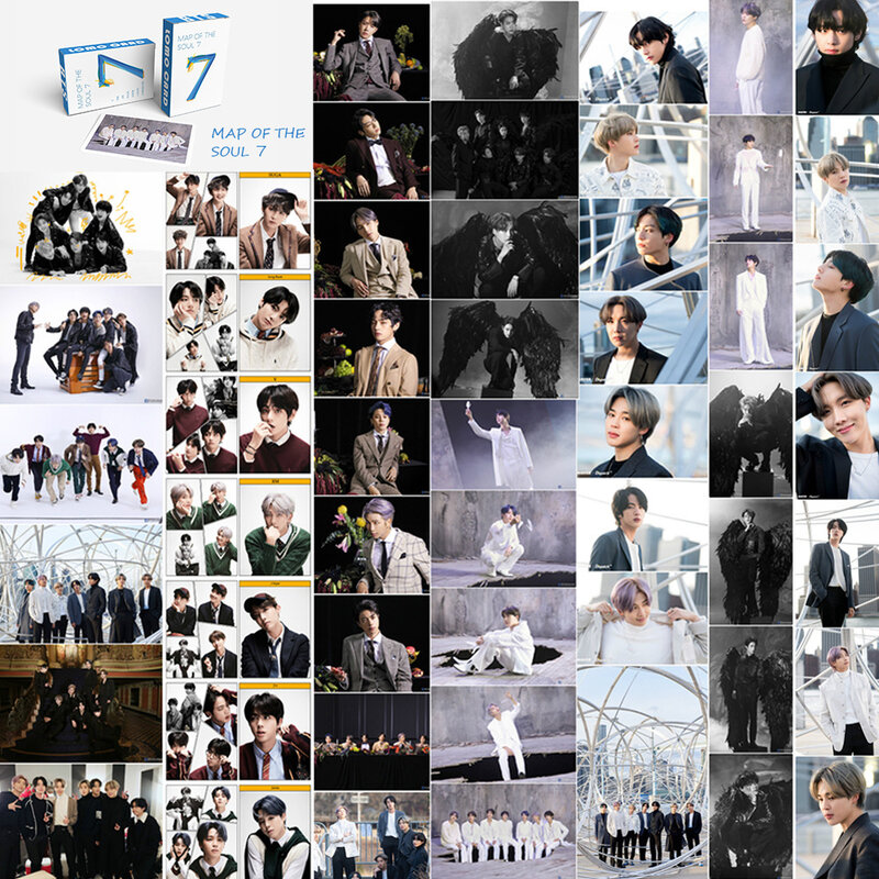 케이팝 아이돌 지민 페이스 포토카드, 에이블럼 HD 사진 인쇄 카드, 팬 컬렉션 선물, 55 개/세트