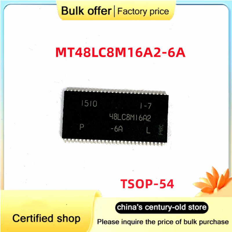 5 sztuk/partia oryginalnych MT48LC8M16A2P-6A:L MT48LC8M16A2-6A sitodruk 48 lc8m16a2 SOP-54 chipy pamięci