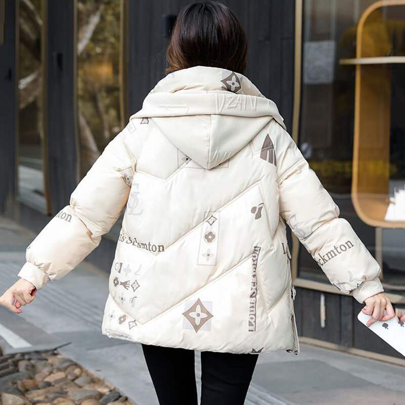 女性の冬の綿のジャケット,厚手の暖かいコート,パッド入りの綿,カジュアル,フード付きパーカー,新しいコレクション