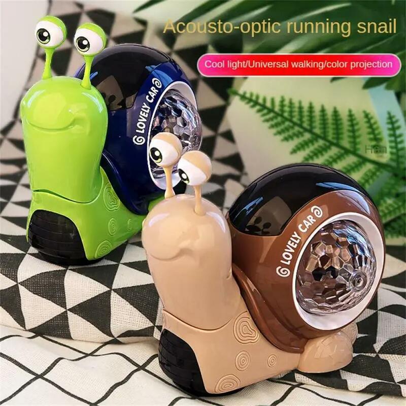 Divertente giocattolo elettrico a forma di lumaca Swing Nod Music che evita automaticamente con la luce sonora Cute Snail giocattolo luminoso regalo per bambini
