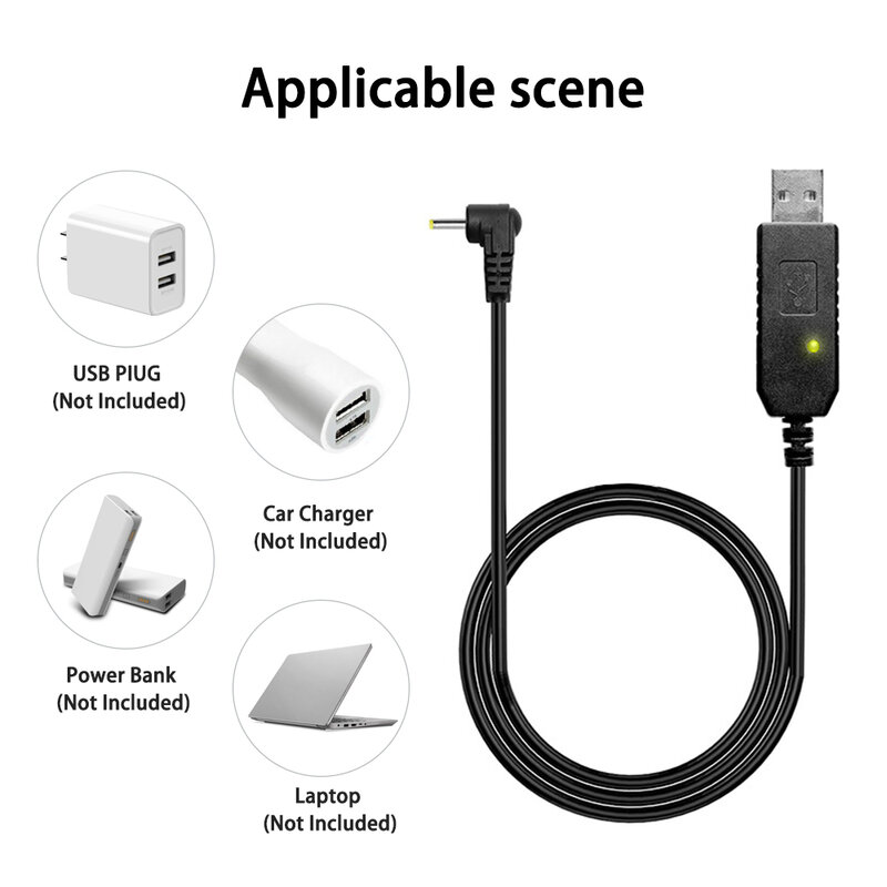 Câble de chargeur USB de 2,5mm avec indicateur lumineux pour UV-5R de batterie Baofeng UV-82 BL-5L batteries haute capacité pour radios bidirectionnelles