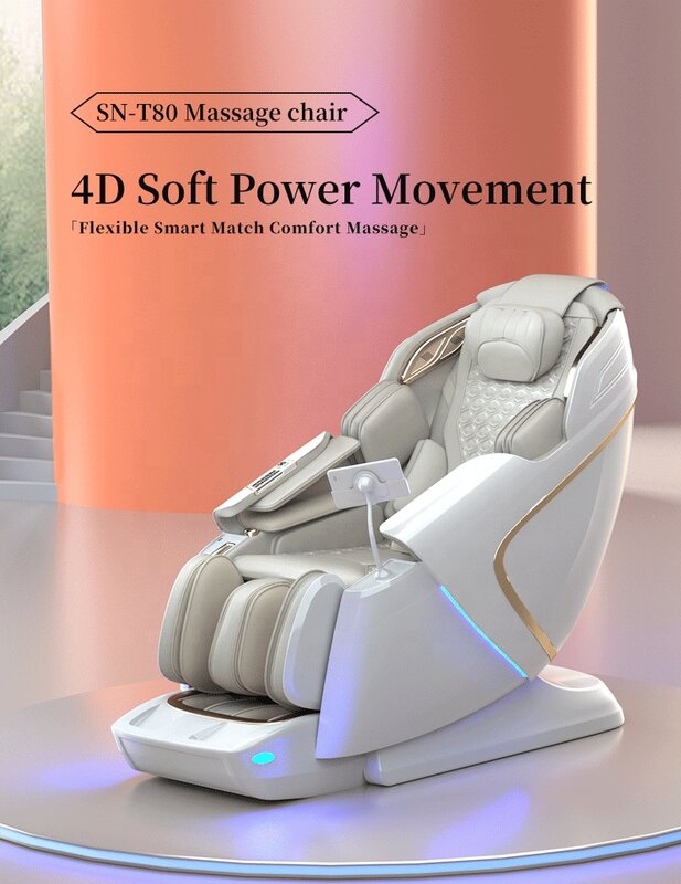Cadeira elétrica luxuosa da massagem, 4D Shiatsu completo do corpo, gravidade zero, 8D, 2023