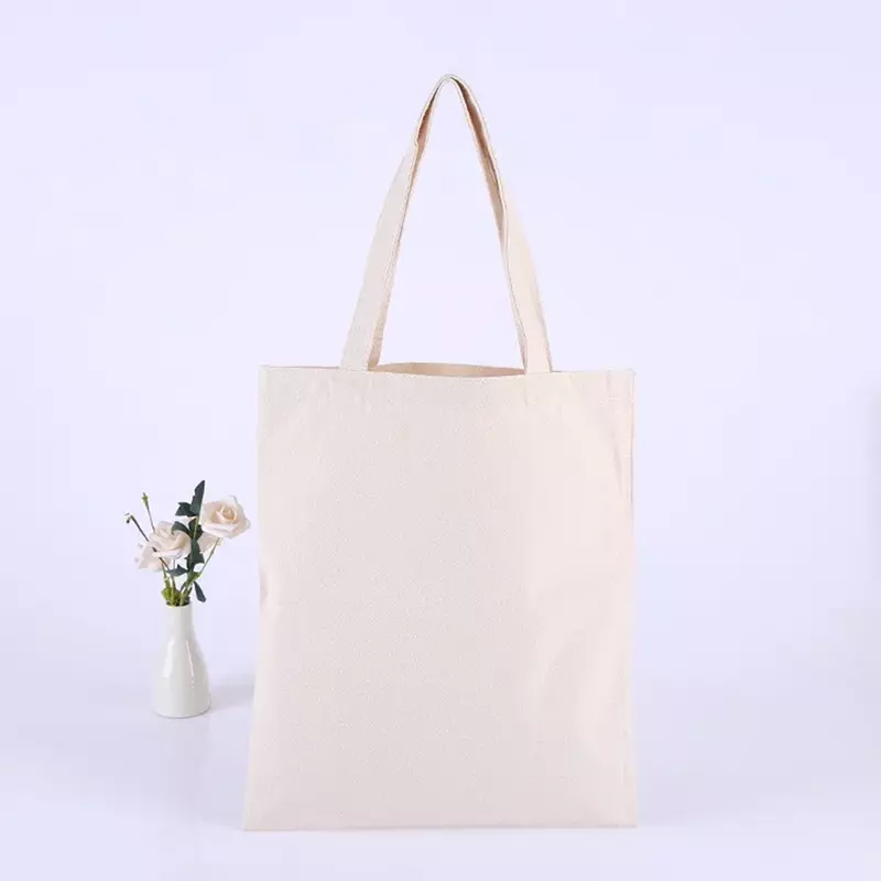 BBA167 натуральные хлопковые сумки-тоуты, Простые Хлопчатобумажные Сумки, стандартные размеры с логотипом