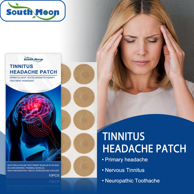 Tinnitus Relief Patches for Head Pain, Aliviar a dor de ouvido, Enxaqueca, Cabeça, Saúde, Acupoint Care, Health Patch