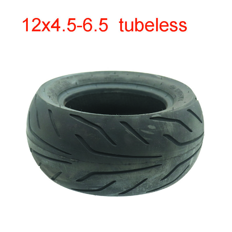 High Quality 12x4.50-6.5 TUOVT Tubeless Tyre 12 Inch Vacuum Tire for Electric Scooter Accessories