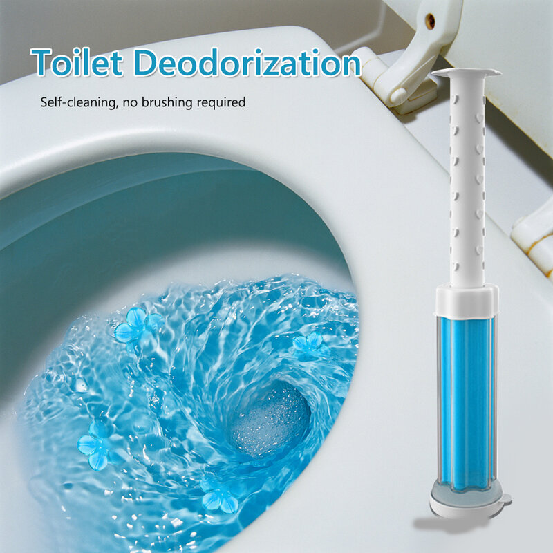 2 Buah Gel Pembersih Toilet Deodoran Gel Toilet Penyegar Udara Bunga Aromatik Deterjen Kamar Mandi Pembersih Rumah Tangga