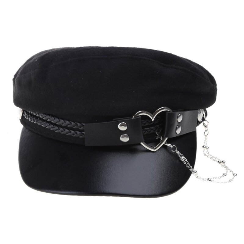 Lolita-สาวปาร์ตี้หมวก Felt หมวกแฟชั่น Y2K Steampunk แปดเหลี่ยมหมวกสำหรับวัยรุ่นหญิงสาวเสื้อผ้าอุปกรณ์เสริม