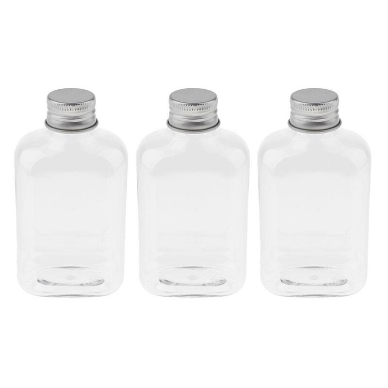 2x3x 150mL Empty Travel Lotion Shampoo Bottle Refillable Container Silver Caps