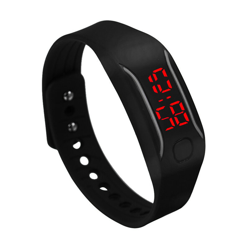 Relogios jam tangan Digital untuk pria wanita, arloji silikon LED tanggal olahraga untuk pria dan wanita