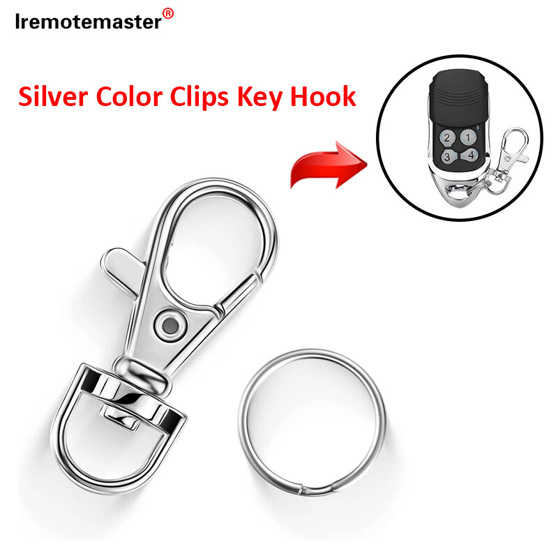 Rhodium Lobster Clasp Clips, Key Hook Keychain, Split Key Ring Descobertas, DIY Keychains Making, Batch Silver Color