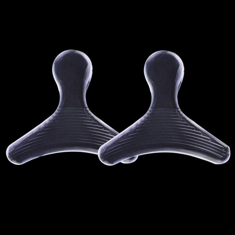 1 par de empuñaduras de silicona suave para el talón, almohadillas cómodas para el cuidado de los pies, hilo tipo T