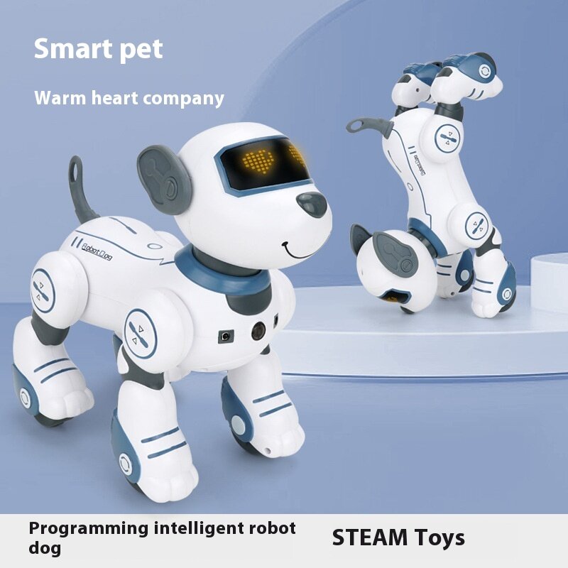 RC 어린이용 지능형 로봇 강아지 장난감, 귀여운 애완동물, 이동 및 춤 가능, 전자 애완동물, 반려동물 로봇, 어린이 생일 선물