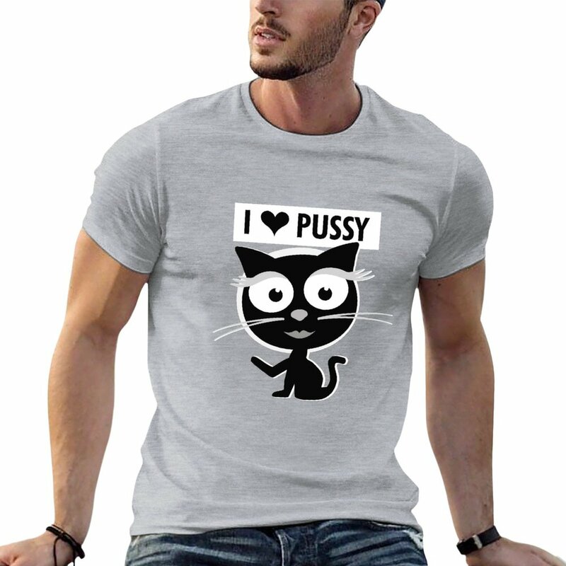 Nuova figa I love! T-shirt abbigliamento vintage magliette taglie forti maglietta nera magliette pesanti per uomo
