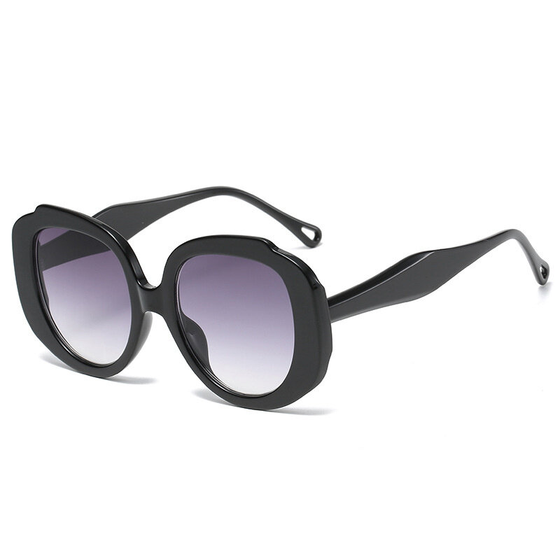 LONSY جديد إطار مستدير نظارات شمسية كلاسيكية النساء خمر نظارات شمسية للإناث الفاخرة ماركة نظارات سيدة المتضخم Oculos دي سول