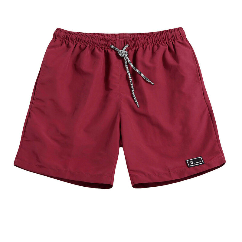 Herren Sommer Plus Size Shorts einfarbig dünne schnell trocknende Strands horts Casual Surf Sport elastische Taille All-Match-Shorts