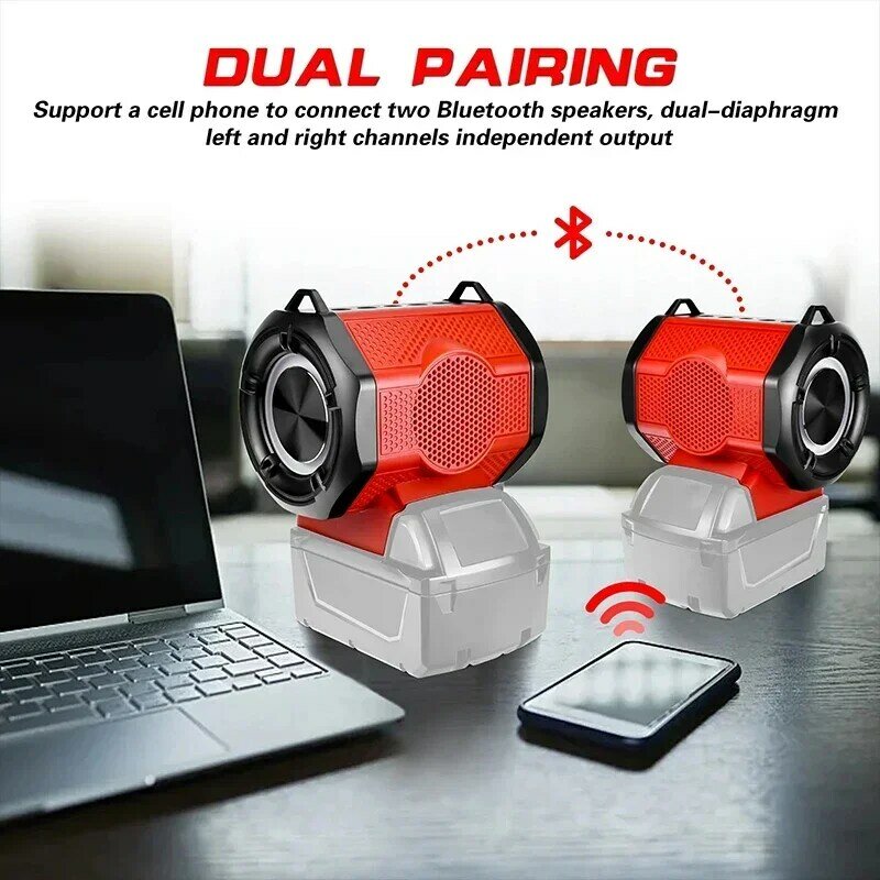 New Speaker Stero Player Loudspeaker Amplifier for Makita for 18V Li-ion Battery Cordless Bluetooth Creative Tools Portable