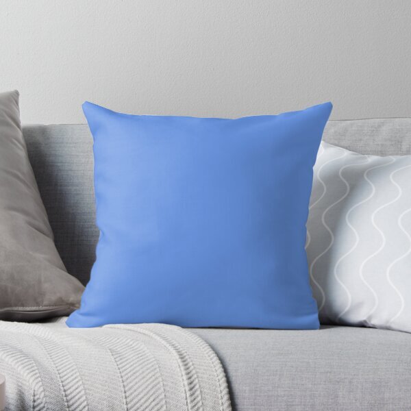 Plain Solid Cornflower Blue One Of The  Printing Throw Pillow Cover Decorative Sofa Home Throw Pillows not include One Side