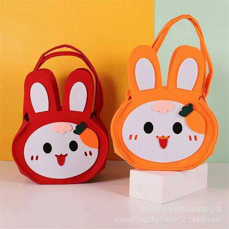 Пасхальные подарочные пакеты в виде кролика, фетровая тканевая сумка в форме кролика, конфетница, органайзер для дня рождения