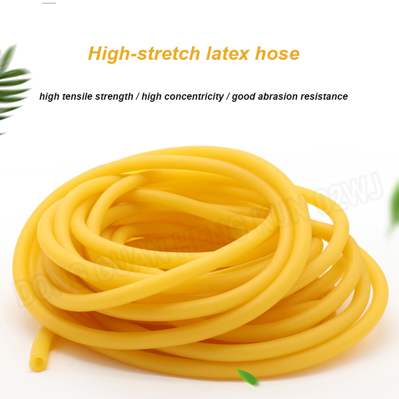 1m High Elasticity Latex Hose Yellow Rubber Hose/rubber Belt Sports Training Tension Belt Slingshot Rubber Belt