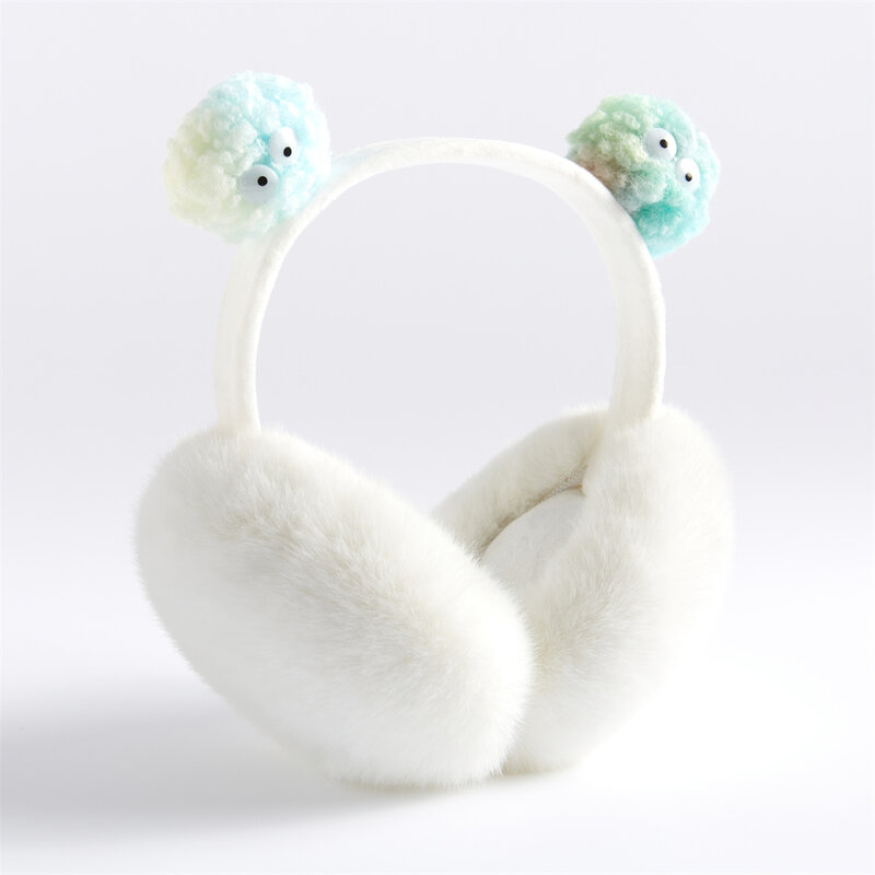 Colorful Dust Elf Earmuffs Fashion Cute Warm Comfortable Plush Collapsible Ear Warmers for Woman Man New Year's Gift