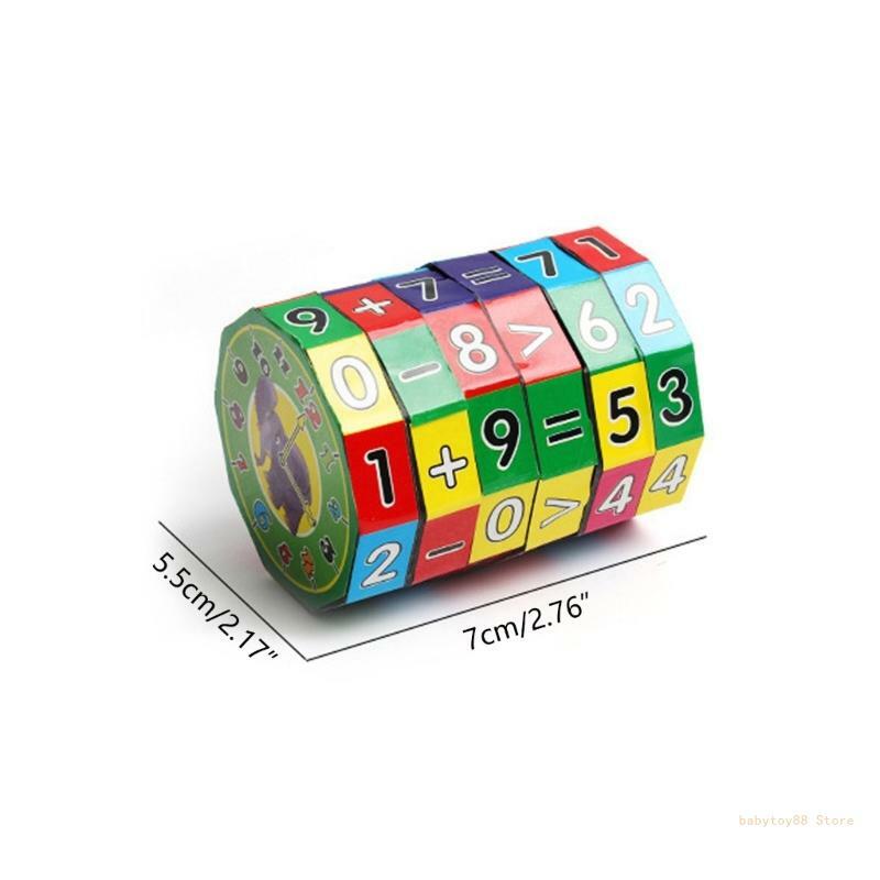 Y4UD Teaching Props Math Toy Cube Education Toy Free-Combined Toddler Puzzle